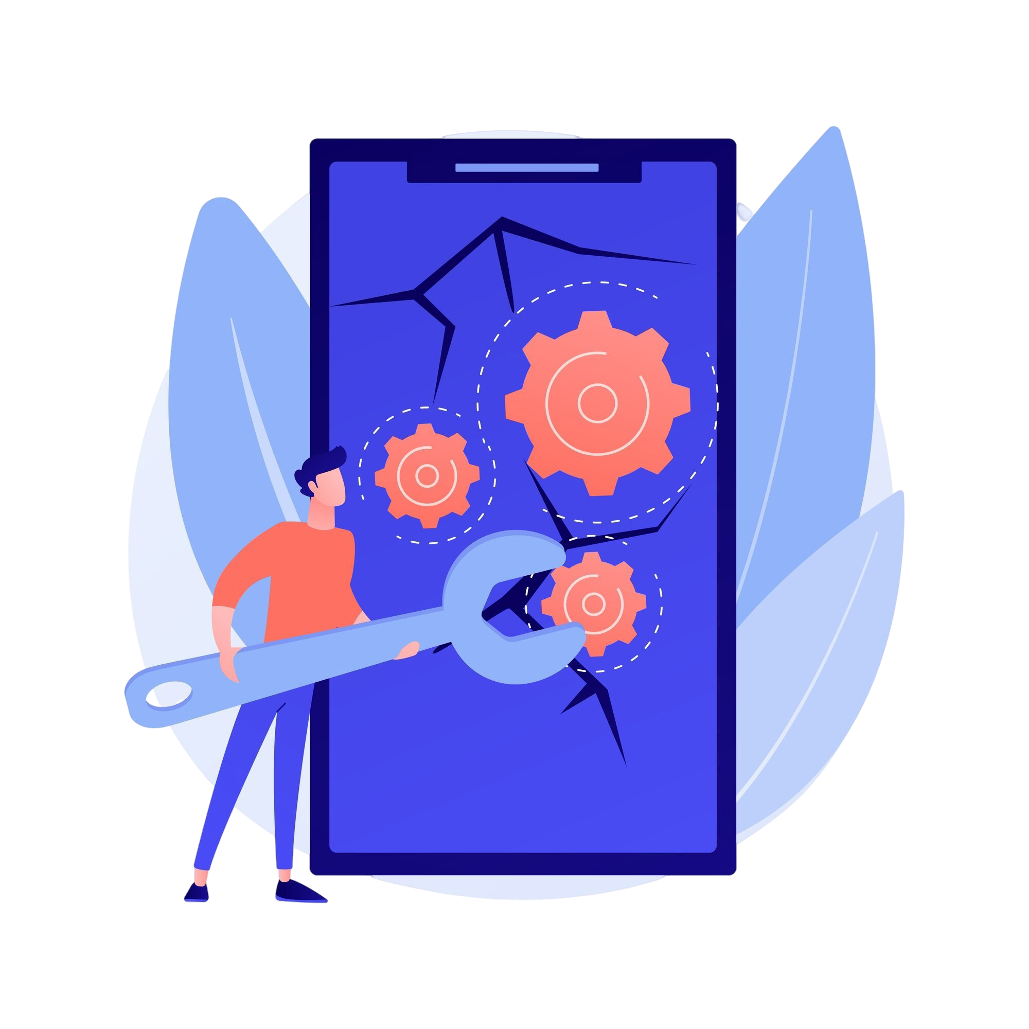 Smartphone repair illustration