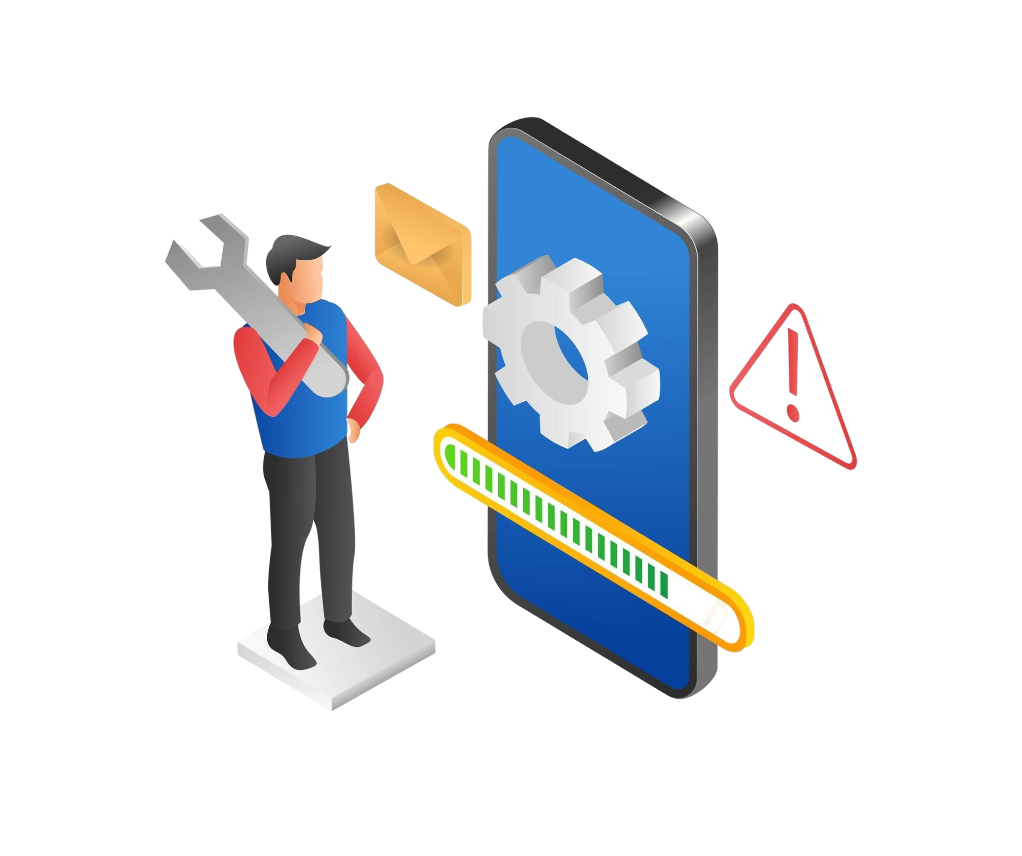 Mobile repair services illustration